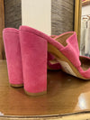Mint Velvet pink suede mules size 40