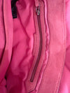 Mint Velvet pink suede clutch bag