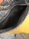 L K Bennett navy/silver clutch bag