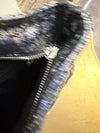 L K Bennett navy/silver clutch bag