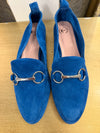 La Cora Blue suede loafers size 40