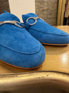 La Cora Blue suede loafers size 40