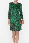 Lk Bennett green animal dress Size 8