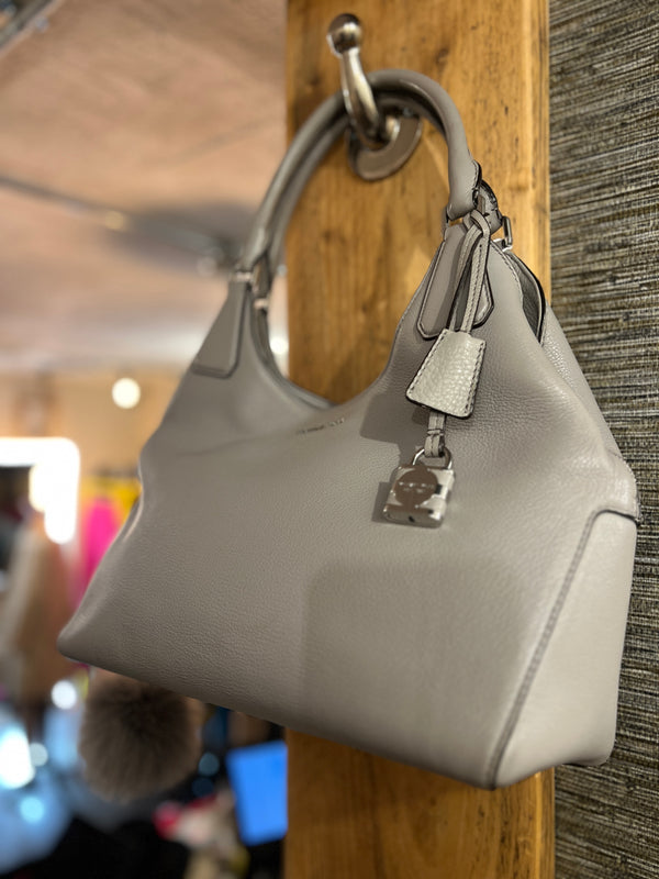 Michael kors grey leather handbag
