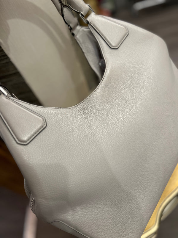 Michael kors grey leather handbag