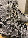 Kurt Geiger Stoop snake print boots size 4