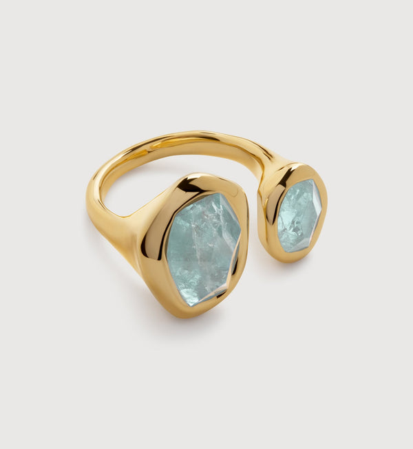 Monica Vinader gold Odyesey ring