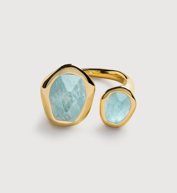 Monica Vinader gold Odyesey ring