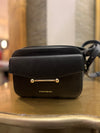 Strathberry black leather mini camera handbag