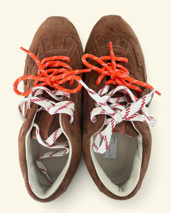 NOKWOL tan Suede trainers size 4