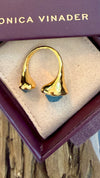 Monica Vinader gold Odyesey ring