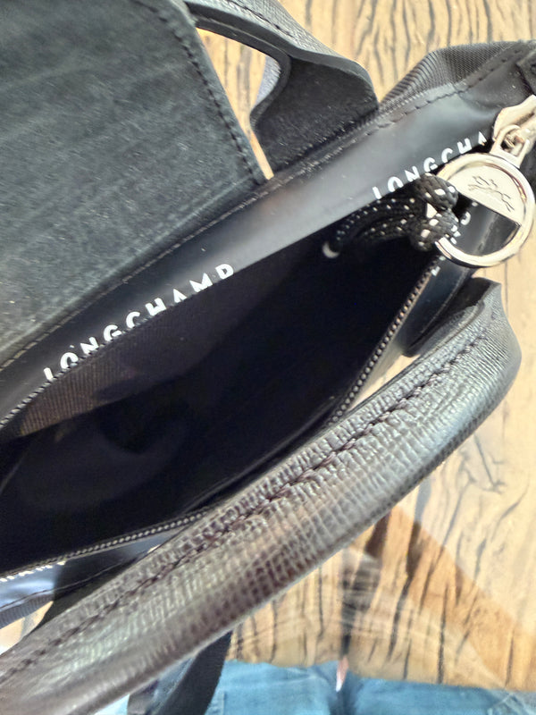 Longchamp Paris black mini Le Pliage