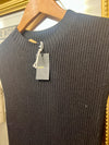 Maje black ribbed dress Size Small