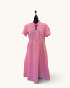 Barbour Pink Frill Neck Summer Dress | Size 10