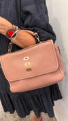 Mulberry pink gorgeous grained leather satchel