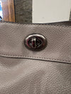 Coach taupe/grey grained leather slouchy handbag