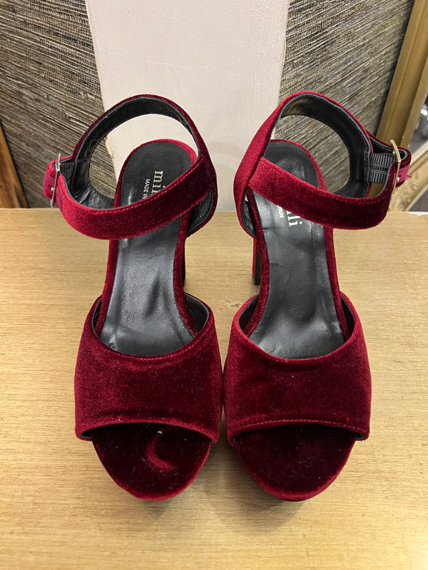 Minelli Berry Velvet sandals Size 4