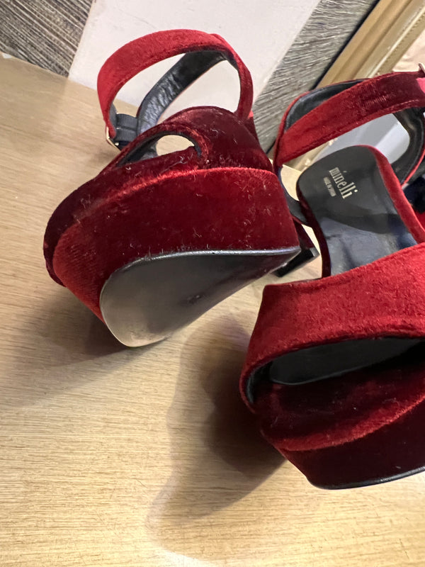 Minelli Berry Velvet sandals Size 4