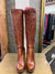 Dune long tan boots Size 5
