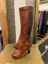 Dune long tan boots Size 5