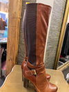 Dune long tan boots Size 5