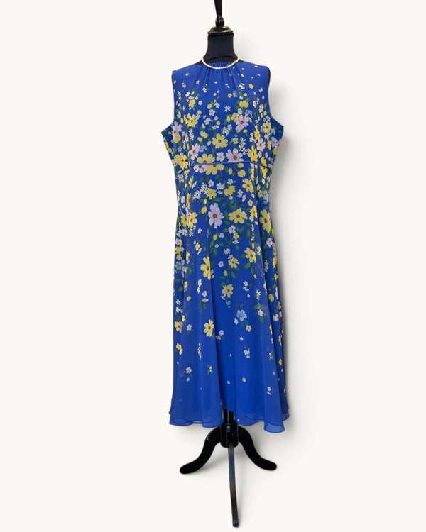 Hobbs blue floral dress Size 16
