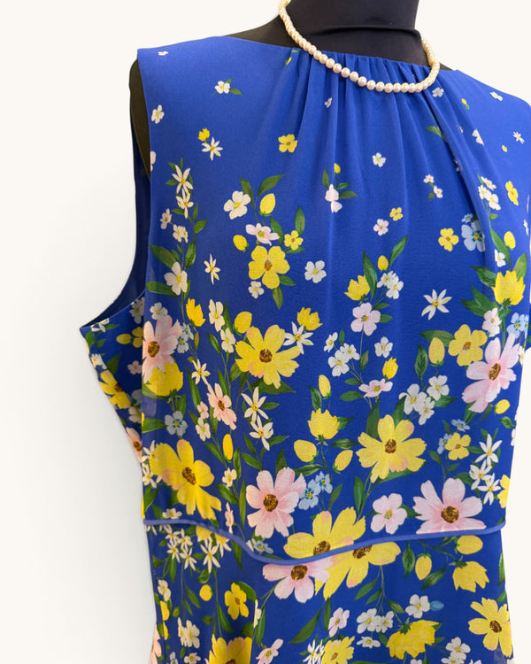 Hobbs blue floral dress Size 16