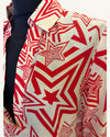 Anonyme Red/cream Star tunic size L