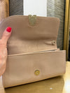 Lk Bennett nude suede handbag