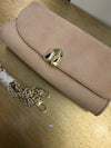 Lk Bennett nude suede handbag