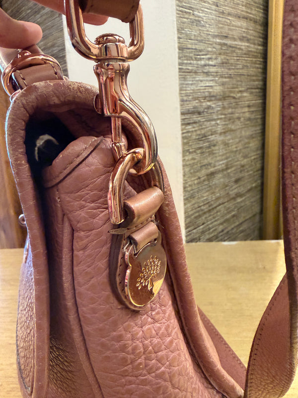 Mulberry pink gorgeous grained leather satchel