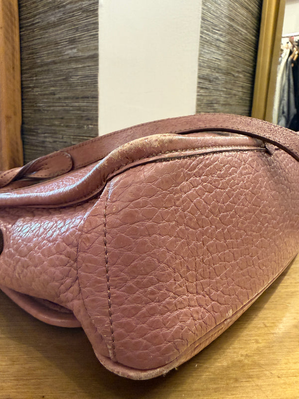 Mulberry pink gorgeous grained leather satchel