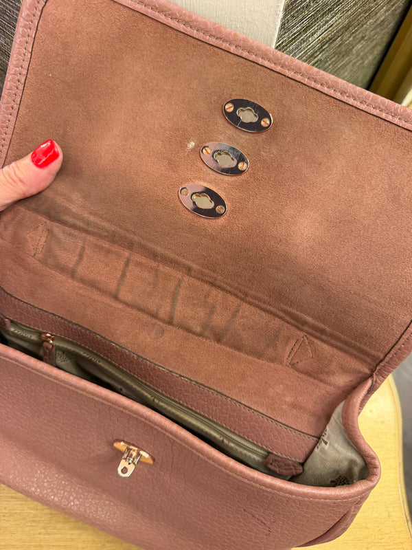 Mulberry pink gorgeous grained leather satchel
