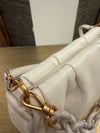 Kate Spade white cloud leather handbag with chain attachment
