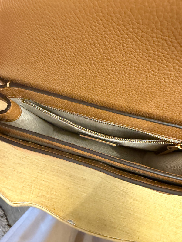 Tory Burch tan / gold chain handbag