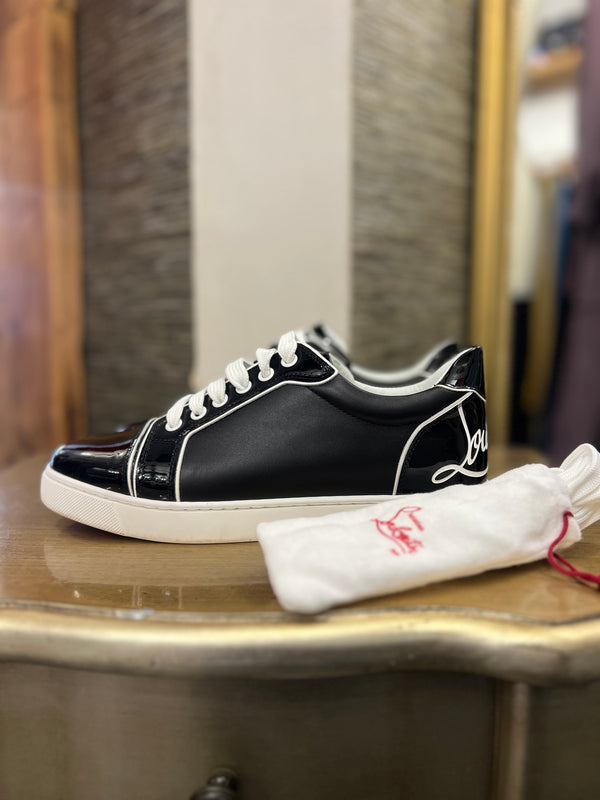 Louboutin black and white trainers 38.5
