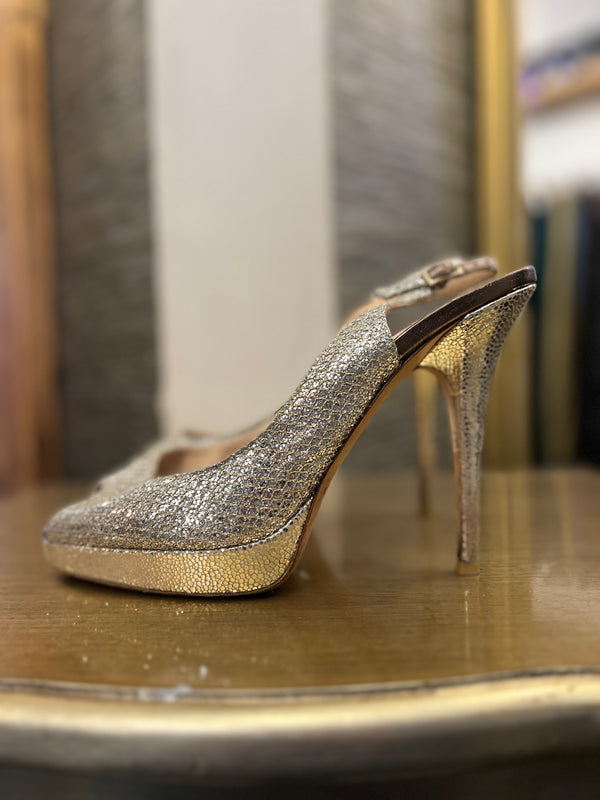 Jimmy Choo gold heels size 40