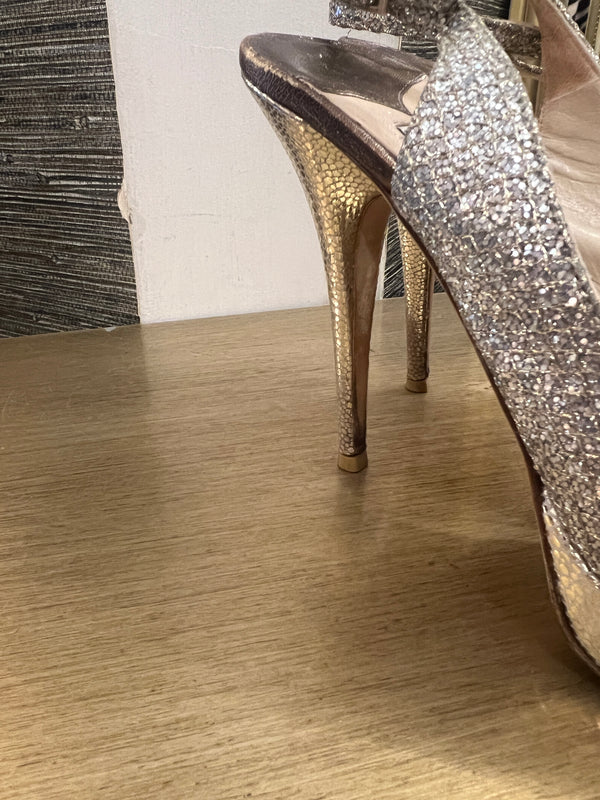 Jimmy Choo gold heels size 40