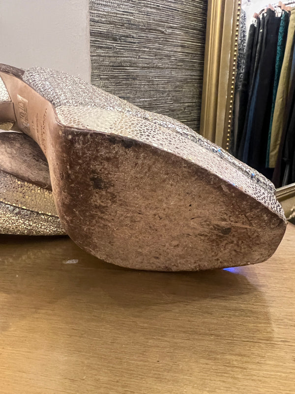 Jimmy Choo gold heels size 40