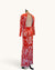 Rixo Coral Silk Long Sleeve Dress – Size Medium
