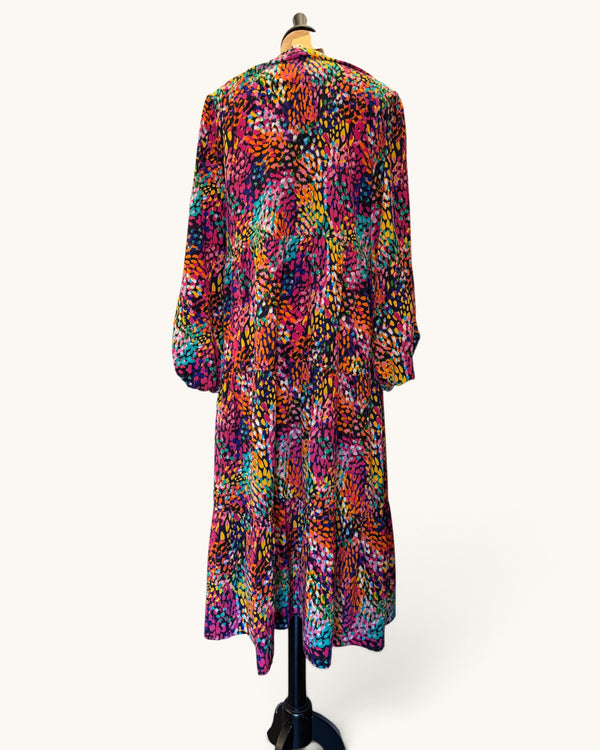 NRBY multi coloured silk dress size small