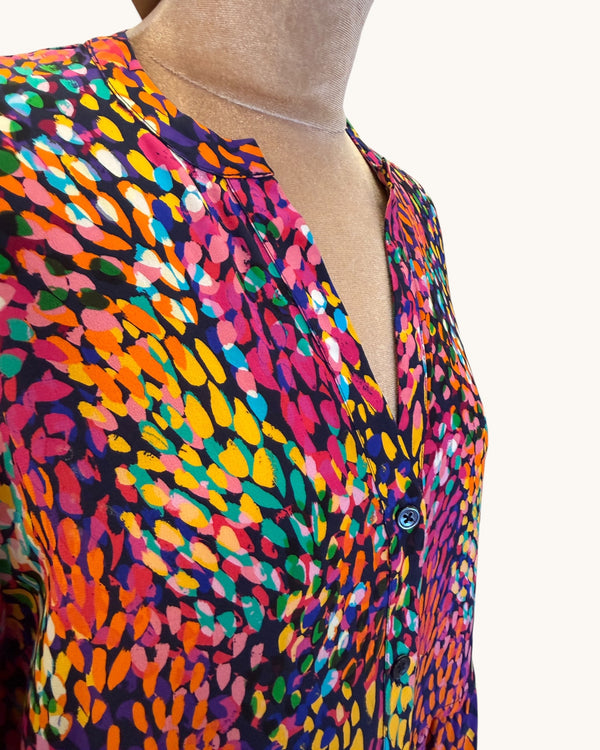 NRBY multi coloured silk dress size small