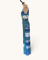 Diane Von Furstenberg Wrap Dress – Blue & Green Print, Size 10