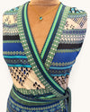 Diane Von Furstenberg Wrap Dress – Blue & Green Print, Size 10