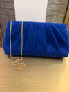 Parodox royal blue suede clutch bag