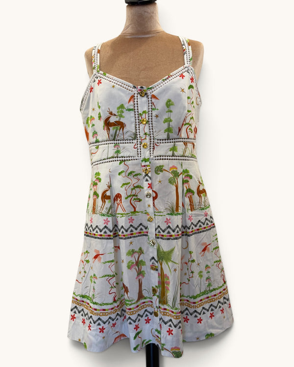 Hayley Menzies cream summer dress size Large new with tags