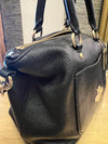 Coach black mini Emma pebble leather bag