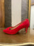 Hobbs red suede shoes size 4
