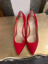 Hobbs red suede shoes size 4