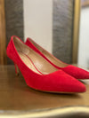 Hobbs red suede shoes size 4